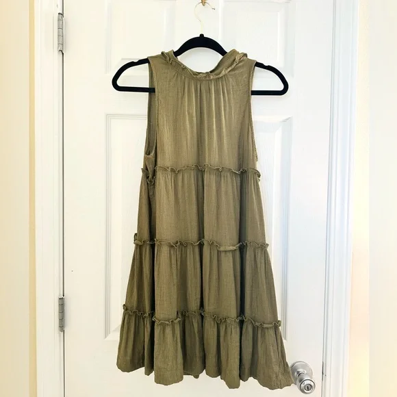 Vine & Love Olive Green Mini Dress - Picture 1 of 3